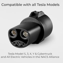Lectron J1772 to Tesla Adapter 80 Amp (240V) - EV Charging Adapter Compatible with Tesla Model S/3/X/Y/Cybertruck and All Electric Vehicles in the NAC