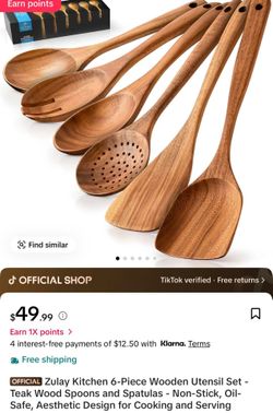 Wooden Utensils 6pc