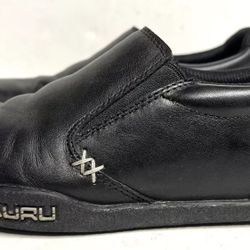 Kuru Kivi Black Leather Slip On Comfort Shoe Loafers Womens Size 10