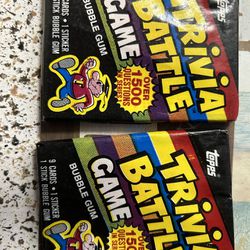 1984 Topps trivia Battle Game. 9 Cards, 1 Sticker and 1 Stick Of Gum