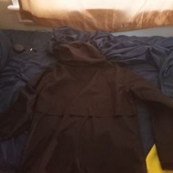 windbreak hoodie and 2 jackets and a pair of shoes for sale