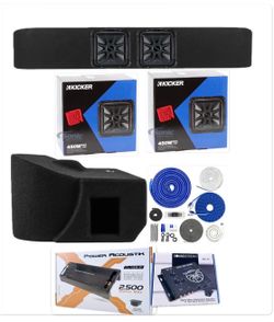 F150 SILVERADO SIERRA CREW CABS FULL BASS PACKAGE KICKER L7s 8” installed
