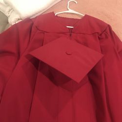 Cap & Gown Cardinal Red for Pasadena City College 06/14/2024 Herff Jones
