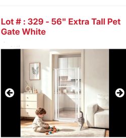 NEW IN BOX** 56” hX 33.5” w CLEAR ACRYLIC PET/BABY GATE