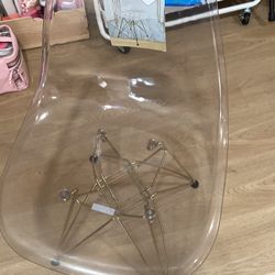 Acrylic desk and matching acrylic chair