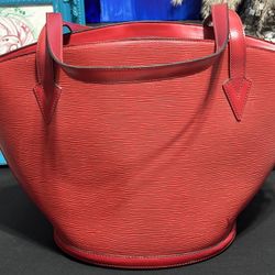 ❤️ Collectible 🔥 LOUIS VUITTON EPI SAINT JACQUES PM CASTILLAN RED🚨