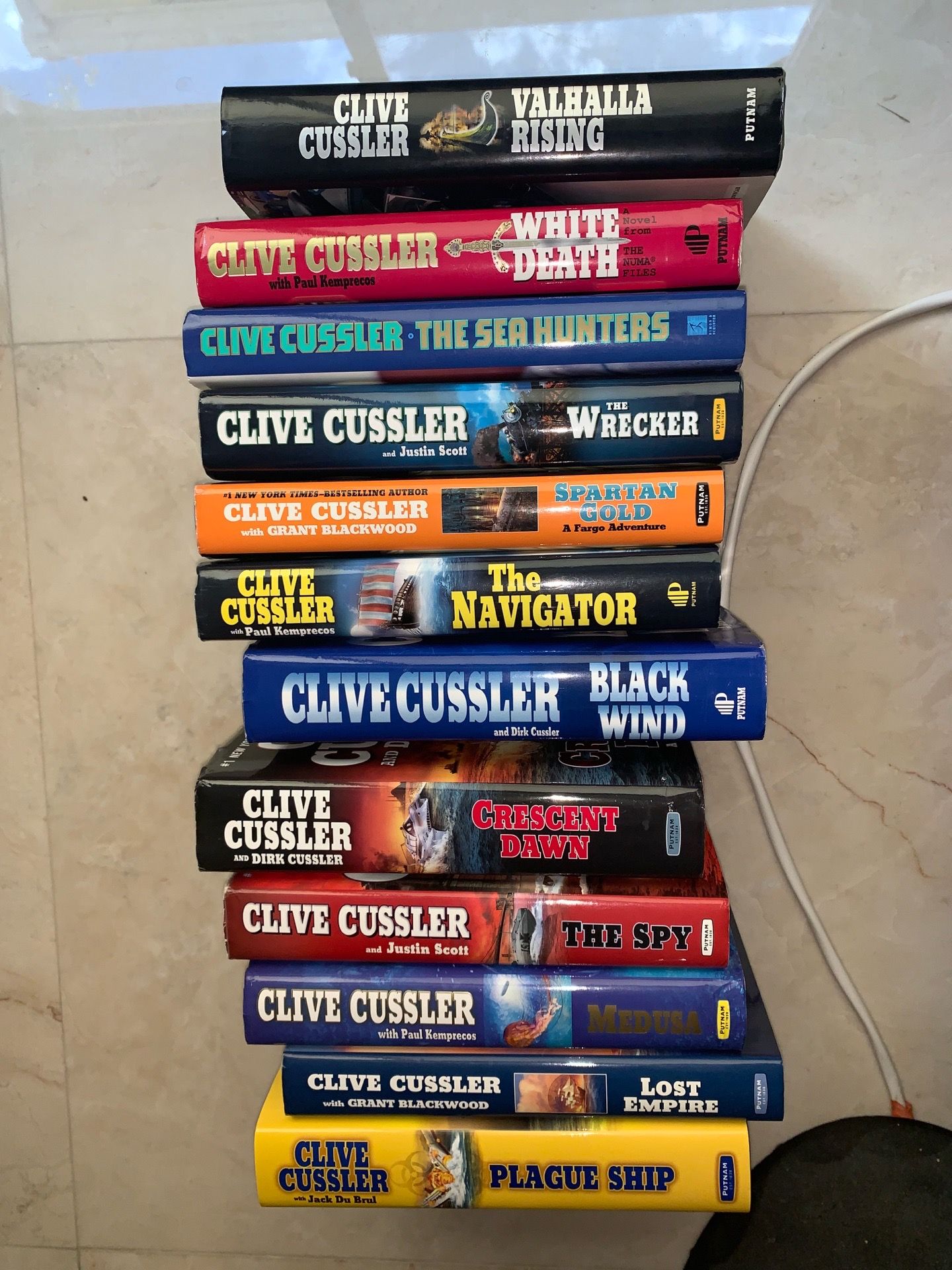 Clive Cussler Book Lot, 12 Books
