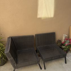 2 Set Wicker Patio Chair 