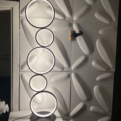 Modern 5-Ring LED Floor Lamp – Dimmable Style – New Open  Box -Works Great