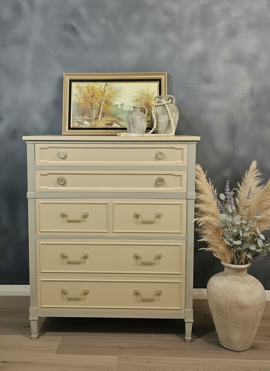 Drexel “Triune” Dresser – 1960 Vintage Solid Wood