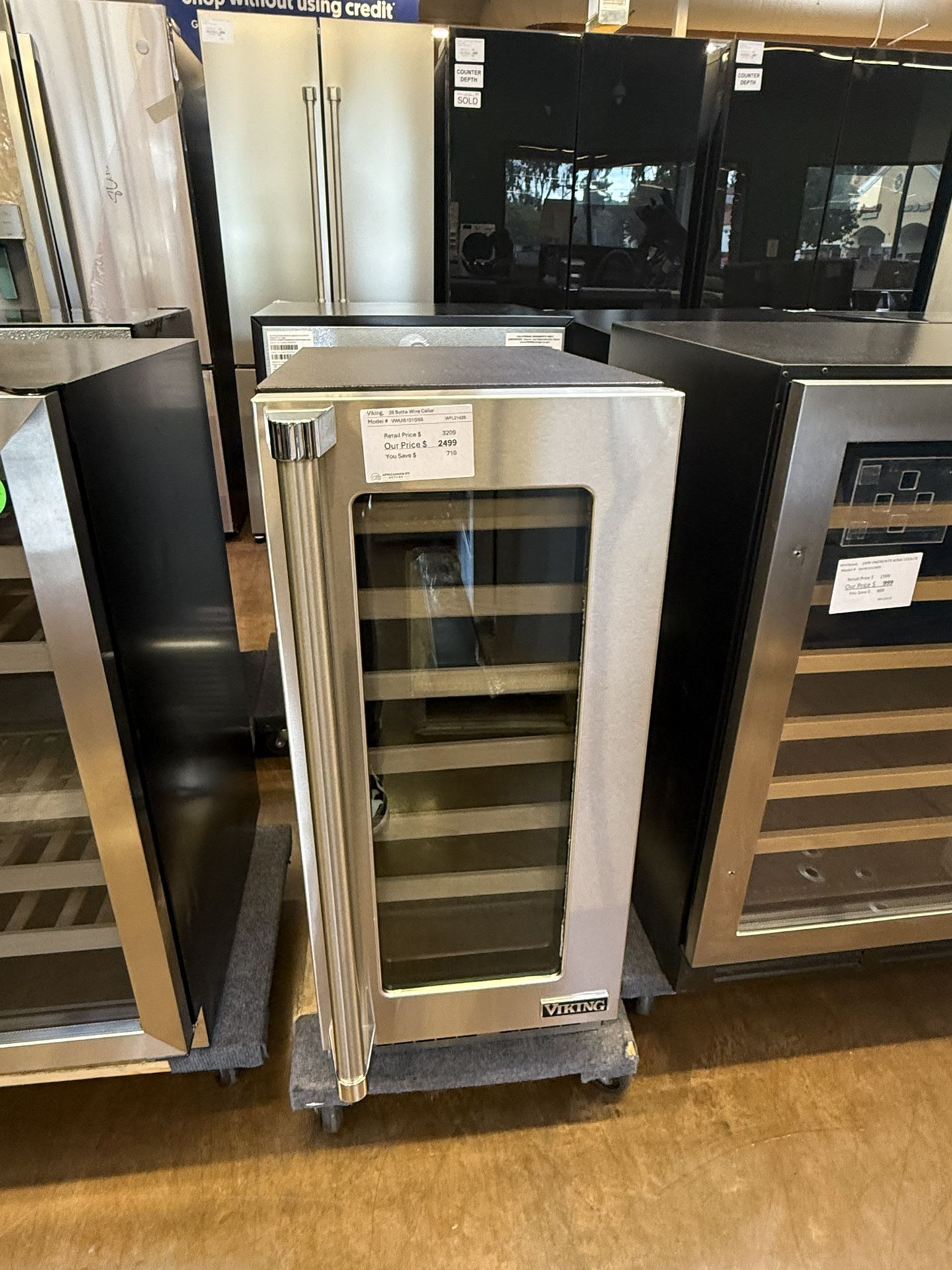 Viking 15” wine cooler refrigerator 