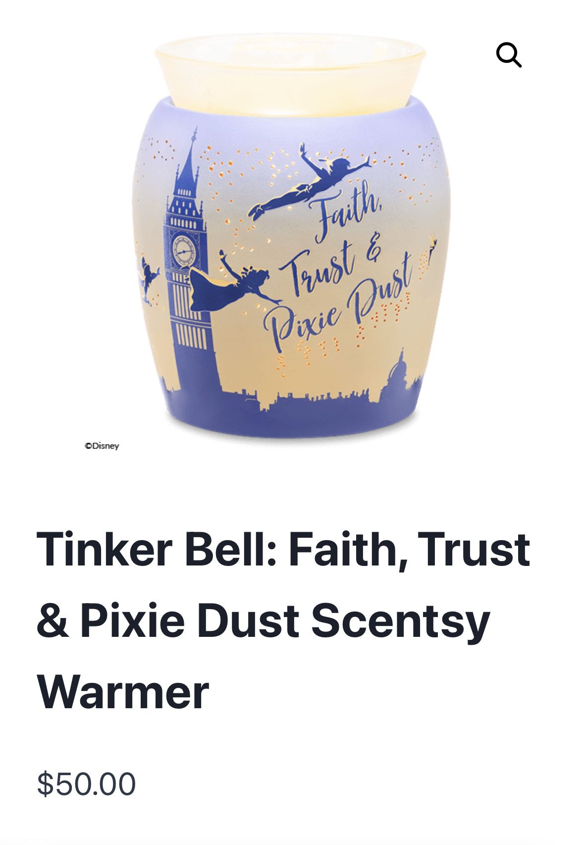 Tinker Bell Scent Warmer-New