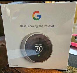 Google Nest Learning Thermostat 3rd Gen - Stainless Steel (BRAND NEW)