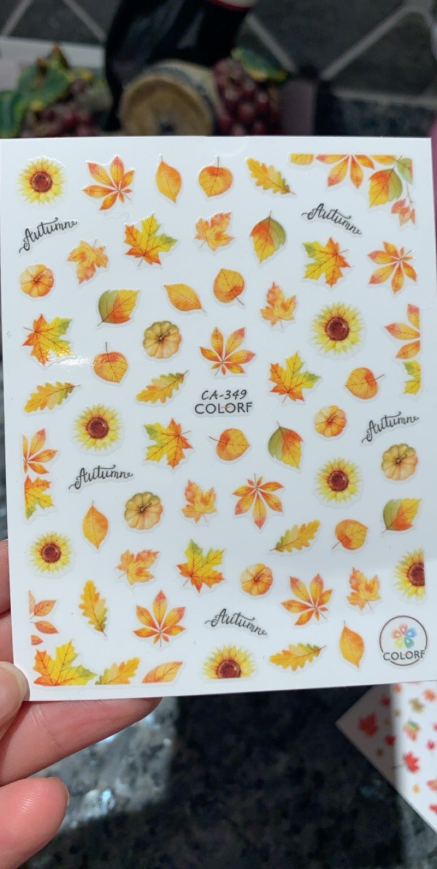 Nail decals for autumn 🍂