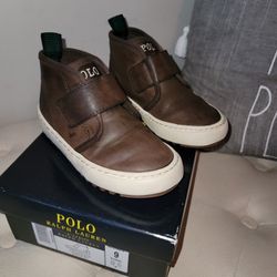 Polo Package. Sizes 6c 7c 9c sneakers  4t To 5t New and Used Boys Polo Tops And 5t polo Coat.