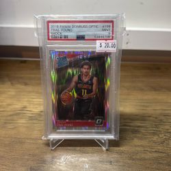 Trae Young Panini Optic Shock PSA 9 NBA Sport Card Rookie 