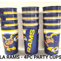 RAMS ^ 4PK PARTY CUPS