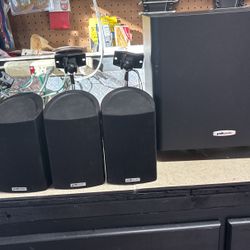 Polk Audio Soundsystem. Wireless Base And 4 Speakers