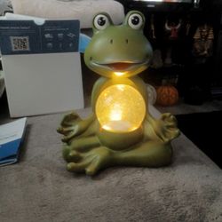 Meditation Frog Glitter Globe 