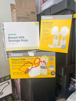 New Medela pump and storage bags sell or trade for Enfamil 12oz cans