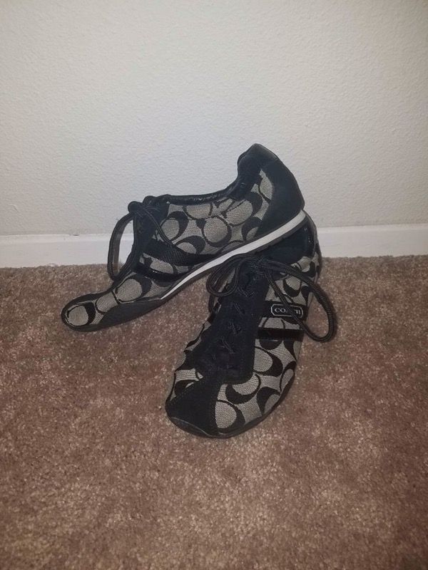 Authentic black coach shoes