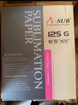 A-SUB Sublimation Paper 125G 8.5"x11" 110 Sheets
