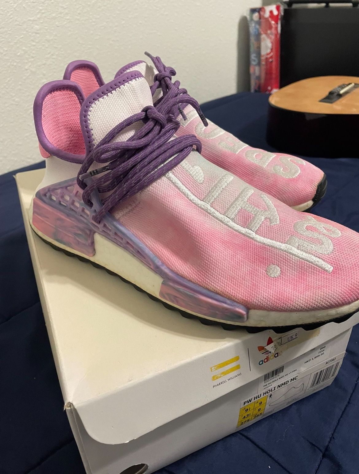 Shoes Pharrell Williams NMD Human Race 'Holi Festival (Pink Glow)'