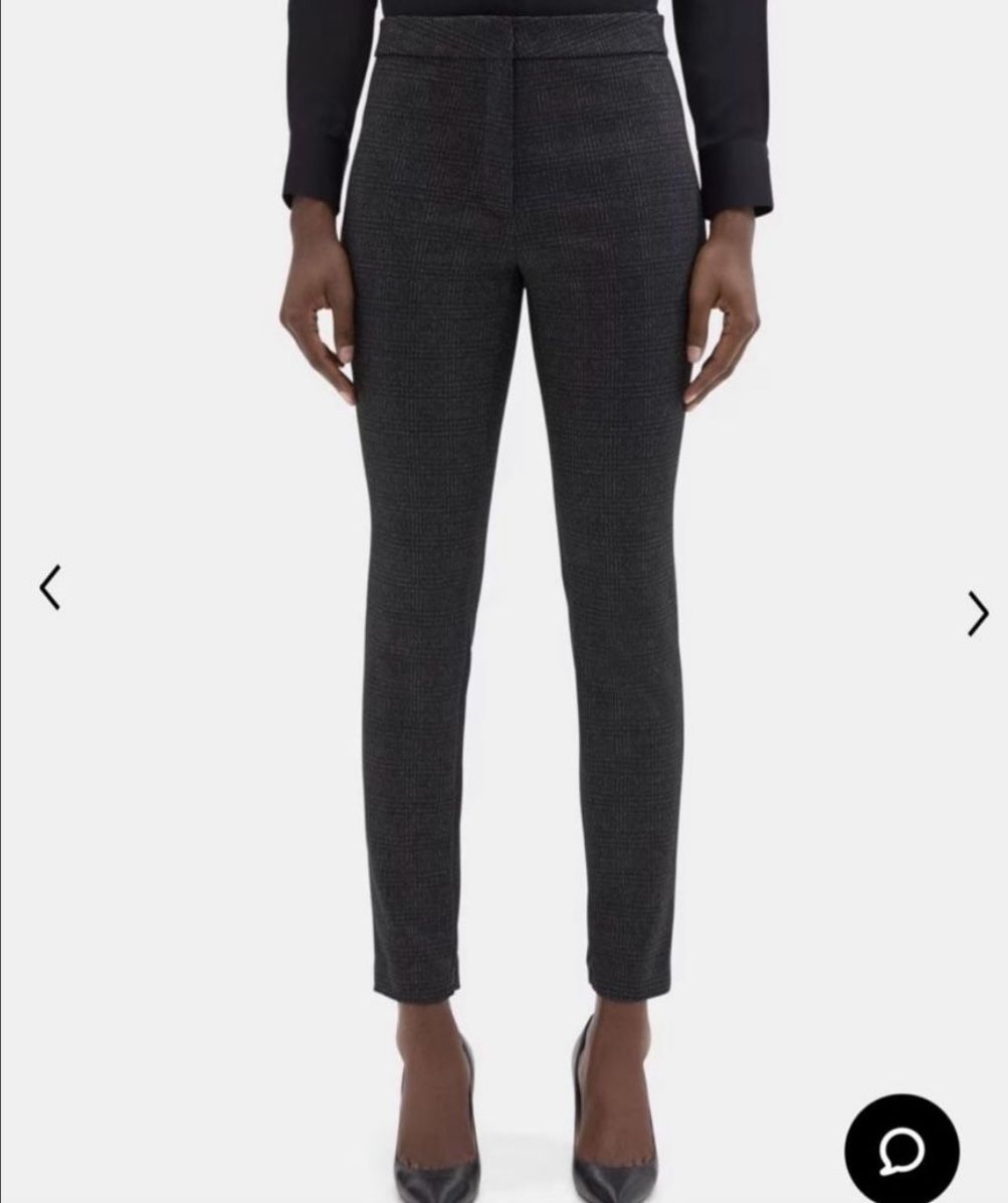 Theory Slim Pant In Plaid Knit Ponte Size 4 Never Worn With Tags,New Products : American Fashion Style Bags On Sale