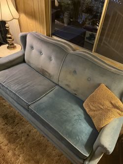 Vintage Blue Sofa Bed. 