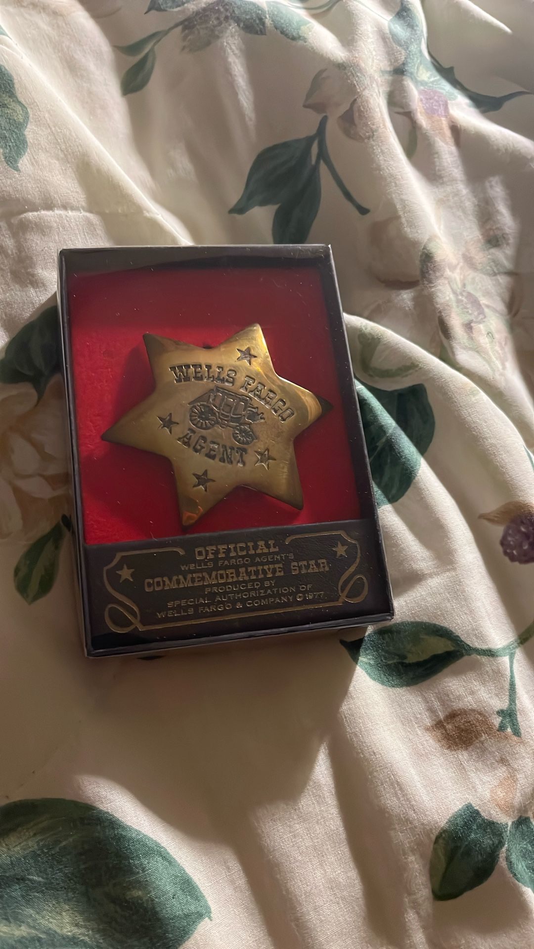 1977 Wells Fargo Antique Badge