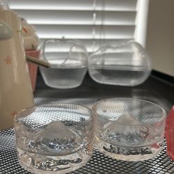 Niteangel Hamster Feeding & Water Bowls: - Mount Fuji Series Glass Drinking Bowls for Dwarf Syrian Hamsters Gerbils Mice Rats or Other Similar-Sized S