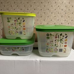 Fridgesmart Refrigerator Containers (medium deep, medium, small deep, 2 sets available)