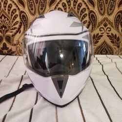 White Motorcycle Helmet