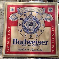 Budweiser Bar Clock Piece