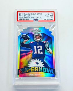 2018 Panini Contenders Optic Supernova Tom Brady PSA 10 Gem SSP Die Cut Low Pop
