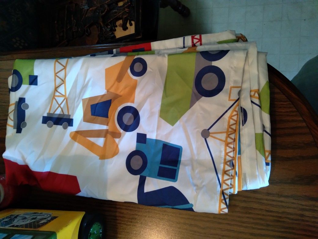 Kids Construction Shower Curtain