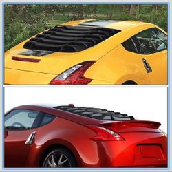 Rear Window Matte Vent Louver Style Windshield Sun Shade Cover,Black
