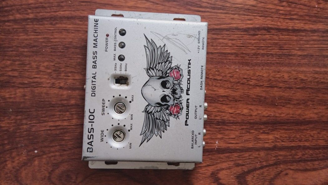 POWER ACOUSTIK BASS-10C BASS BOOST RECONSTRUCTION PROCESSOR EPICENTER crossover 