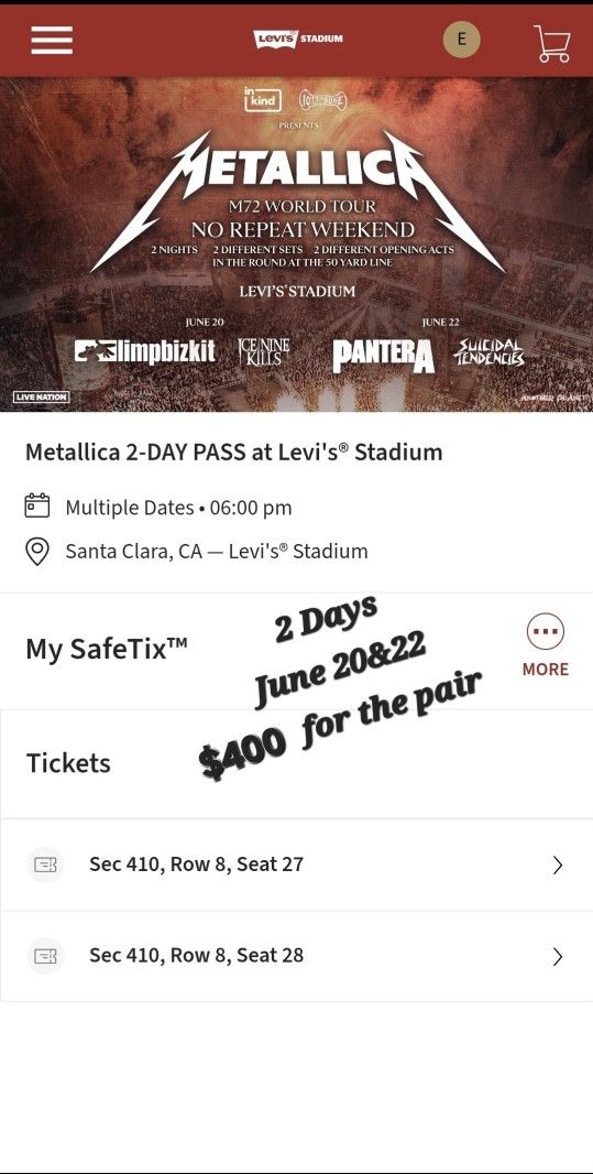 Metallica 2 DAY