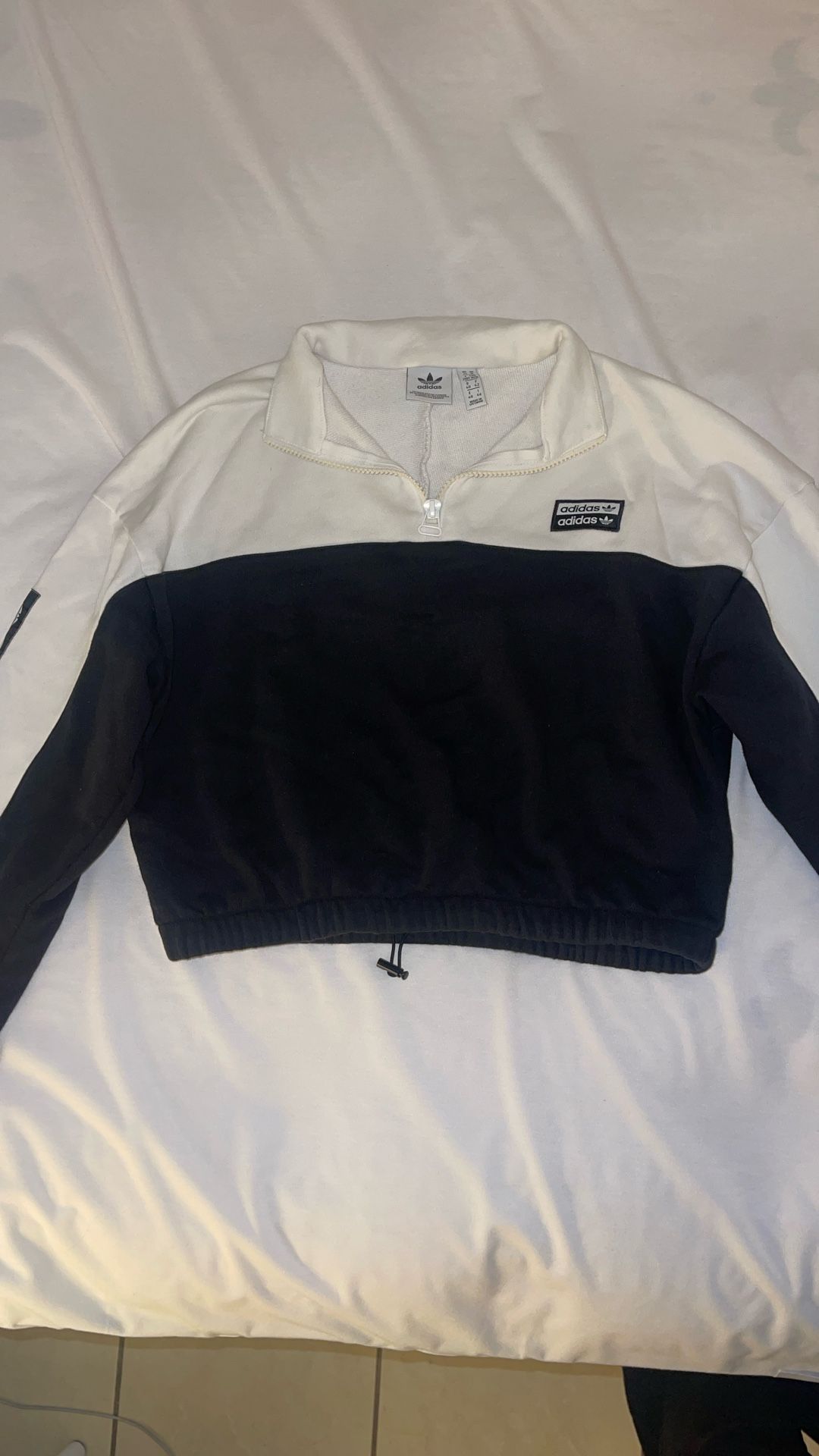 Adidas Cropped Quarter- Zip Jacket