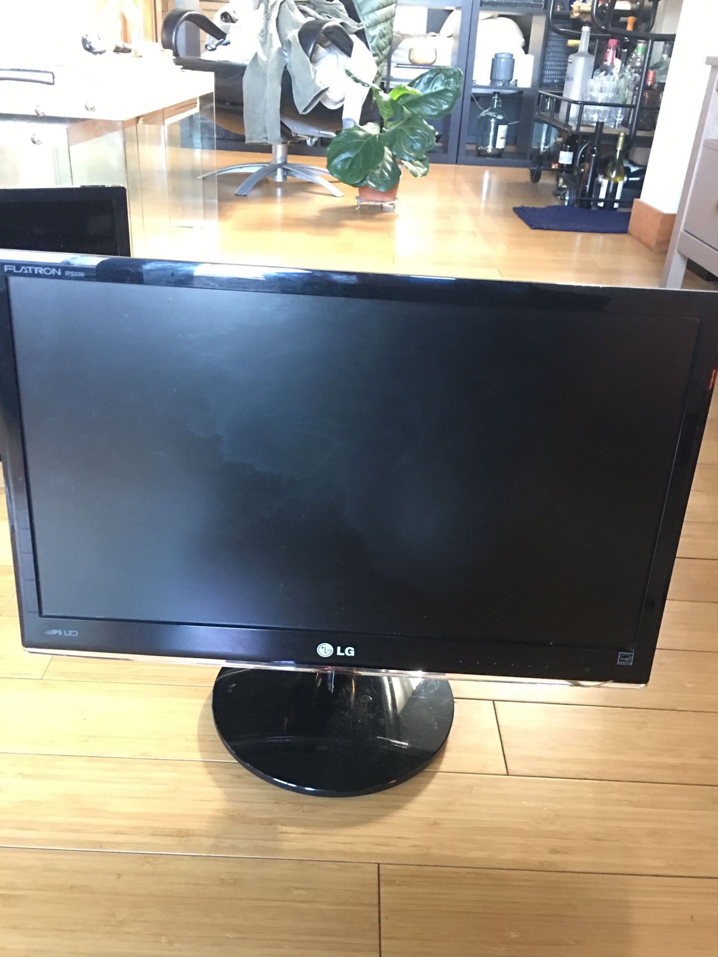 Sleek LG computer monitor