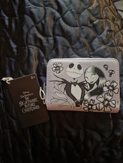 Loungefly Disney The Nightmare Before Christmas Jack & Sally Zip Wallet