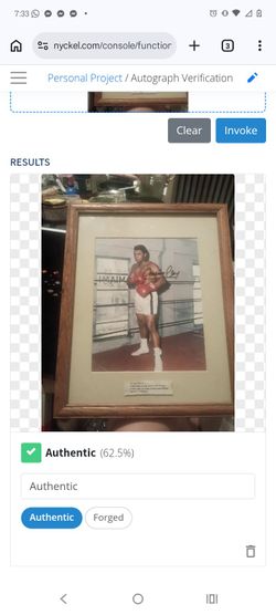 Signed photo for Muhammad Ali (Cassius clay)