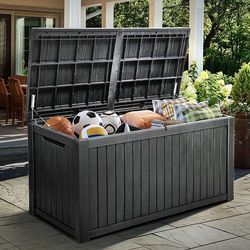 YITAHOME 180 Gallon XL Deck Box Large Outdoor Storage w/Divider for Patio Furniture,Outdoor Cushions, Garden Tools, Sports Equipment and Pool Supplies