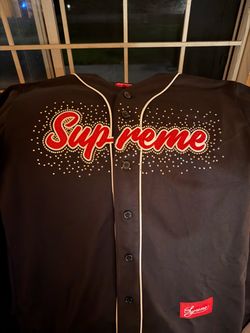 Supreme Rhinestone Baseball Jersey