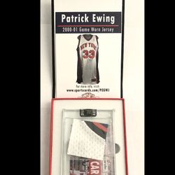 Patrick Ewing Game Worn Jersey Patch Card