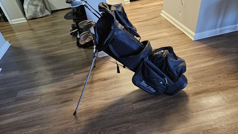 LH Callaway X 18 Irons. Reg Steel Shaft Driver Bag And Putter