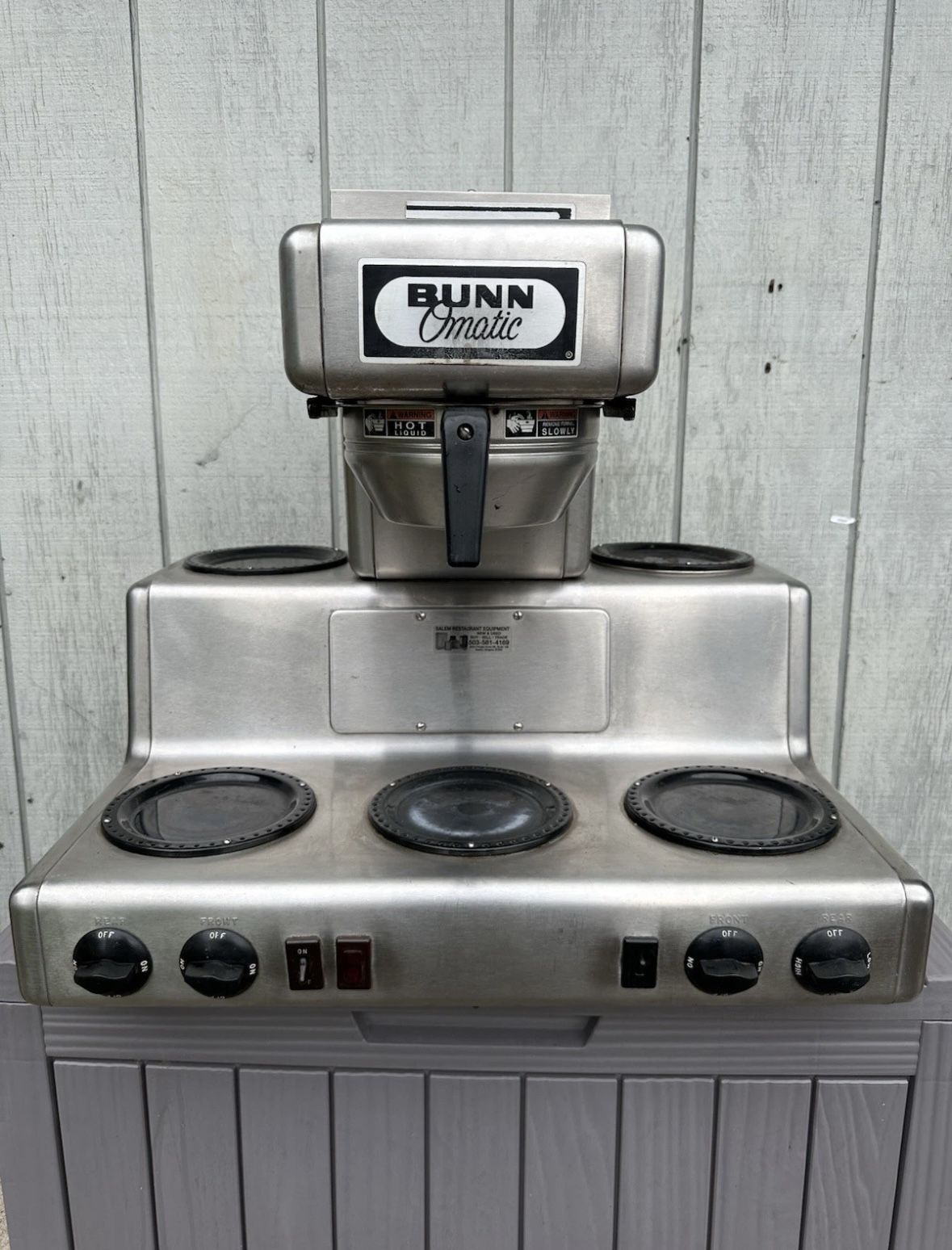 Bunn-O-Matic RT35 5 Warmer Coffee Machine Works