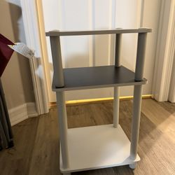 Furinno 3-Tier Side Table / Nightstand – White