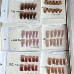 ✨ Handmade Press-On Nails (Size M) – Brand New & Reusable ✨ $3 Each